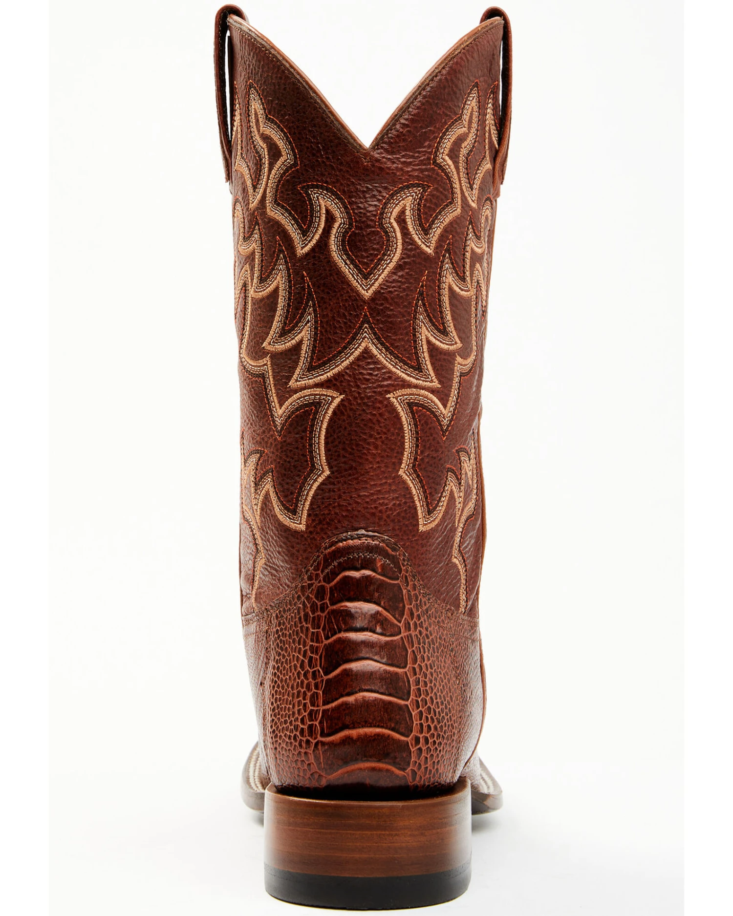 Cody James Men's Brandy Ostrich Leg Exotic Western Boots - Broad Square Toe 6 Cody James Men's Brandy Ostrich Leg Exotic Western Boots - Broad Square Toe - Image 4