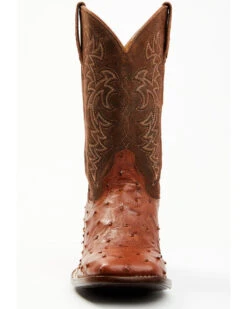 Cody James Men's Brandy Genuine Ostrich Exotic Western Boots - Broad Square Toe -Ariat Store 2000371858 600 P4