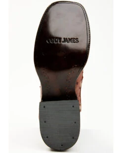 Cody James Men's Brandy Genuine Ostrich Exotic Western Boots - Broad Square Toe -Ariat Store 2000371858 600 P7