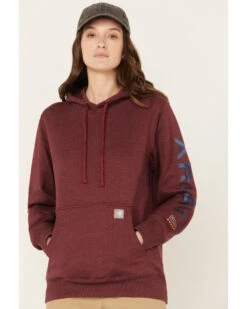 Ariat Women's Rebar Logo Sleeve Graphic Work Hooded Sweatshirt 8 Ariat Women's Rebar Logo Sleeve Graphic Work Hooded Sweatshirt -Ariat Store 2000372132 603 P1