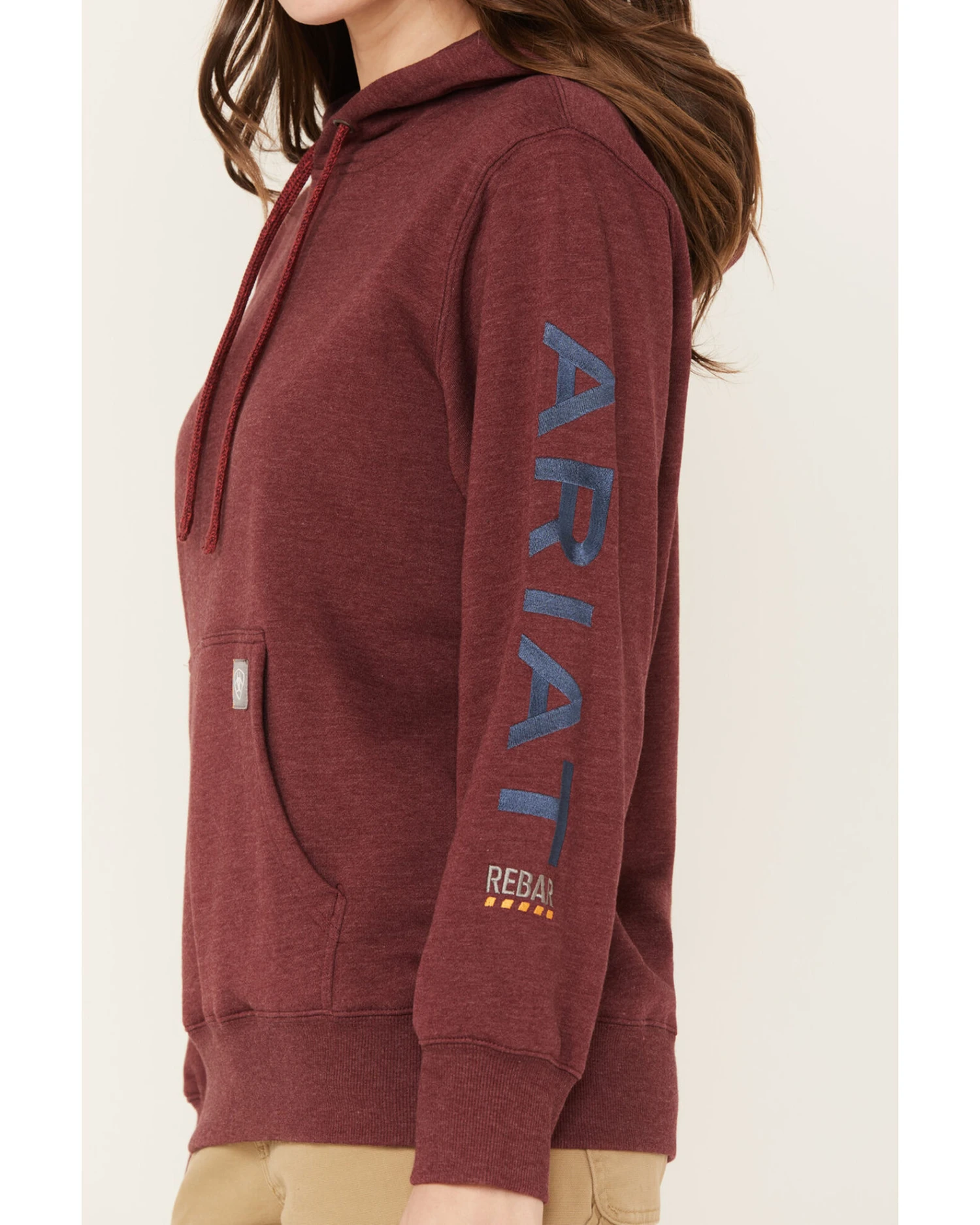 Ariat Women's Rebar Logo Sleeve Graphic Work Hooded Sweatshirt 4 Ariat Women's Rebar Logo Sleeve Graphic Work Hooded Sweatshirt - Image 2