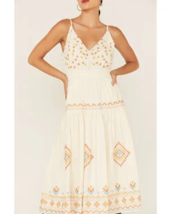 Miss Me Women's Southwestern Embroidered Tiered Midi Dress 9 Miss Me Women's Southwestern Embroidered Tiered Midi Dress -Ariat Store 2000372852 110 P3