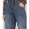 Shyanne Women's Medium Wash High Rise Belted Trouser Wide Jeans -Ariat Store 2000373379 414 P2
