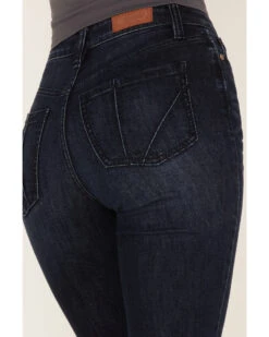 Shyanne Women's Embroidered Dark Wash High Rise Stretch Flare Jeans 8 Shyanne Women's Embroidered Dark Wash High Rise Stretch Flare Jeans -Ariat Store 2000373384 416 P4