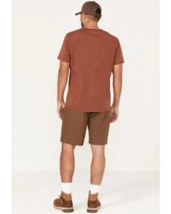 Brothers & Sons Men's Stretch Ripstop Brown Slim Straight Cargo Shorts