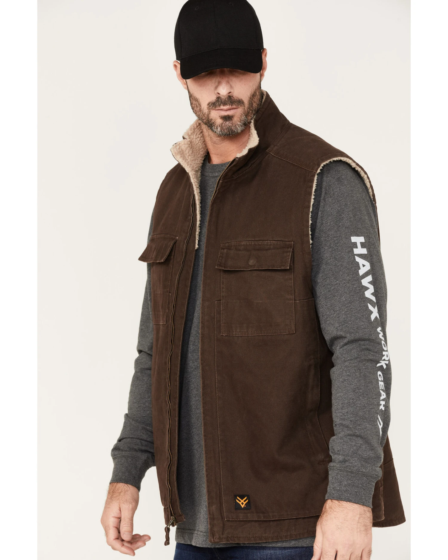 Hawx Men's Weathered Sherpa Lined Work Vest - Big & Tall 3 Hawx Men's Weathered Sherpa Lined Work Vest - Big & Tall