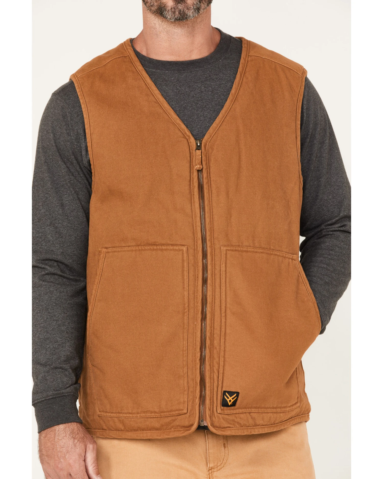 Hawx Men's Weathered Canvas Sherpa Lined Vest 3 Hawx Men's Weathered Canvas Sherpa Lined Vest