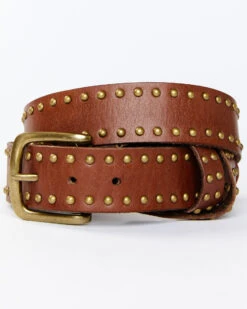 Cleo + Wolf Women's Studded Criss-Cross Keeper Vintage Belt