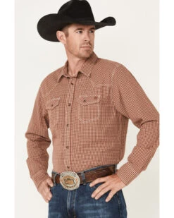 Blue Ranchwear Men's Gingham Print Short Sleeve Snap Work Western Shirt 9 Blue Ranchwear Men's Gingham Print Short Sleeve Snap Work Western Shirt -Ariat Store 2000374162 600 P2