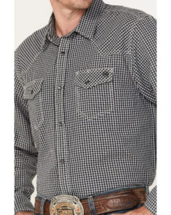 Blue Ranchwear Men's Gingham Print Work Pearl Snap Western Shirt -Ariat Store 2000374163 022 P3