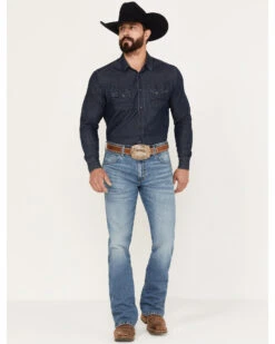 Wrangler Retro Men's 77MWP Medium Wash Slim Boot Stretch Denim Jeans 9 Wrangler Retro Men's 77MWP Medium Wash Slim Boot Stretch Denim Jeans -Ariat Store 2000374572 413 P1