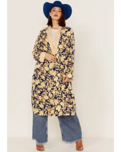 Free People Women's Wild Nights Floral Print Long Sleeve Kimono Duster 7 Free People Women's Wild Nights Floral Print Long Sleeve Kimono Duster -Ariat Store 2000374745 400 P1