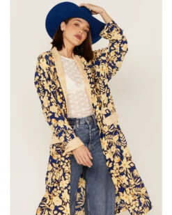 Free People Women's Wild Nights Floral Print Long Sleeve Kimono Duster 8 Free People Women's Wild Nights Floral Print Long Sleeve Kimono Duster -Ariat Store 2000374745 400 P2