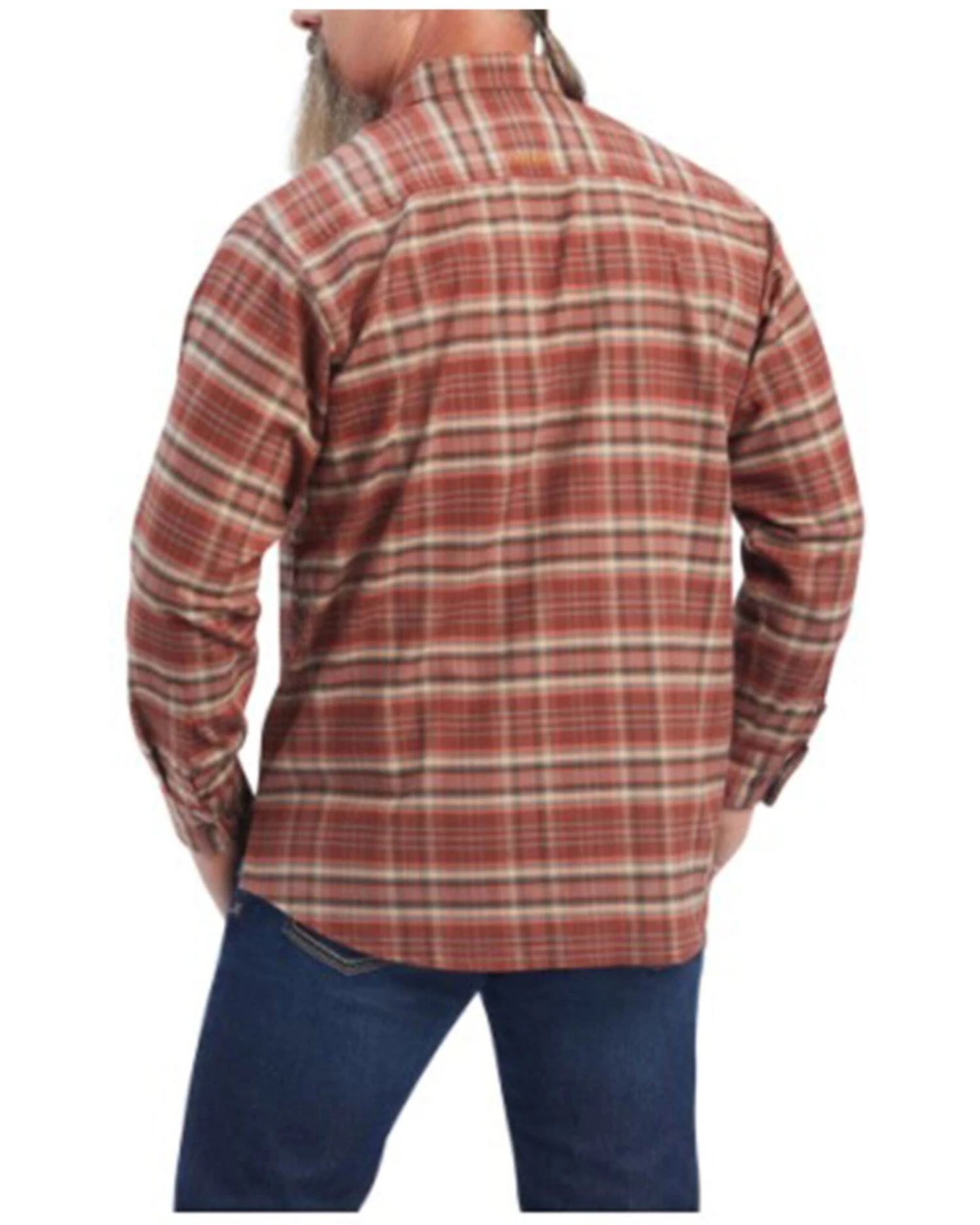 Ariat Men's Rebar Plaid DuraStretch Button Down Flannel Work Shirt 4 Ariat Men's Rebar Plaid DuraStretch Button Down Flannel Work Shirt - Image 2