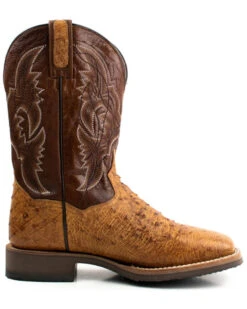 Dan Post Men's Saddle Hand Quill Ostrich Western Boots - Broad Square Toe -Ariat Store 2000375985 280 P2