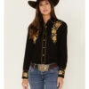 Rockmount Ranchwear Women's Cascading Embroidered Floral Print Long Sleeve Western Shirt -Ariat Store 2000379517 001 P1