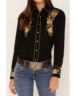 Rockmount Ranchwear Women's Cascading Embroidered Floral Print Long Sleeve Western Shirt 8 Rockmount Ranchwear Women's Cascading Embroidered Floral Print Long Sleeve Western Shirt -Ariat Store 2000379517 001 P3