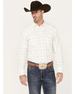 Blue Ranchwear Men's Twill Long Sleeve Pearl Snap Work Shirt -Ariat Store 2000380505 103 P1