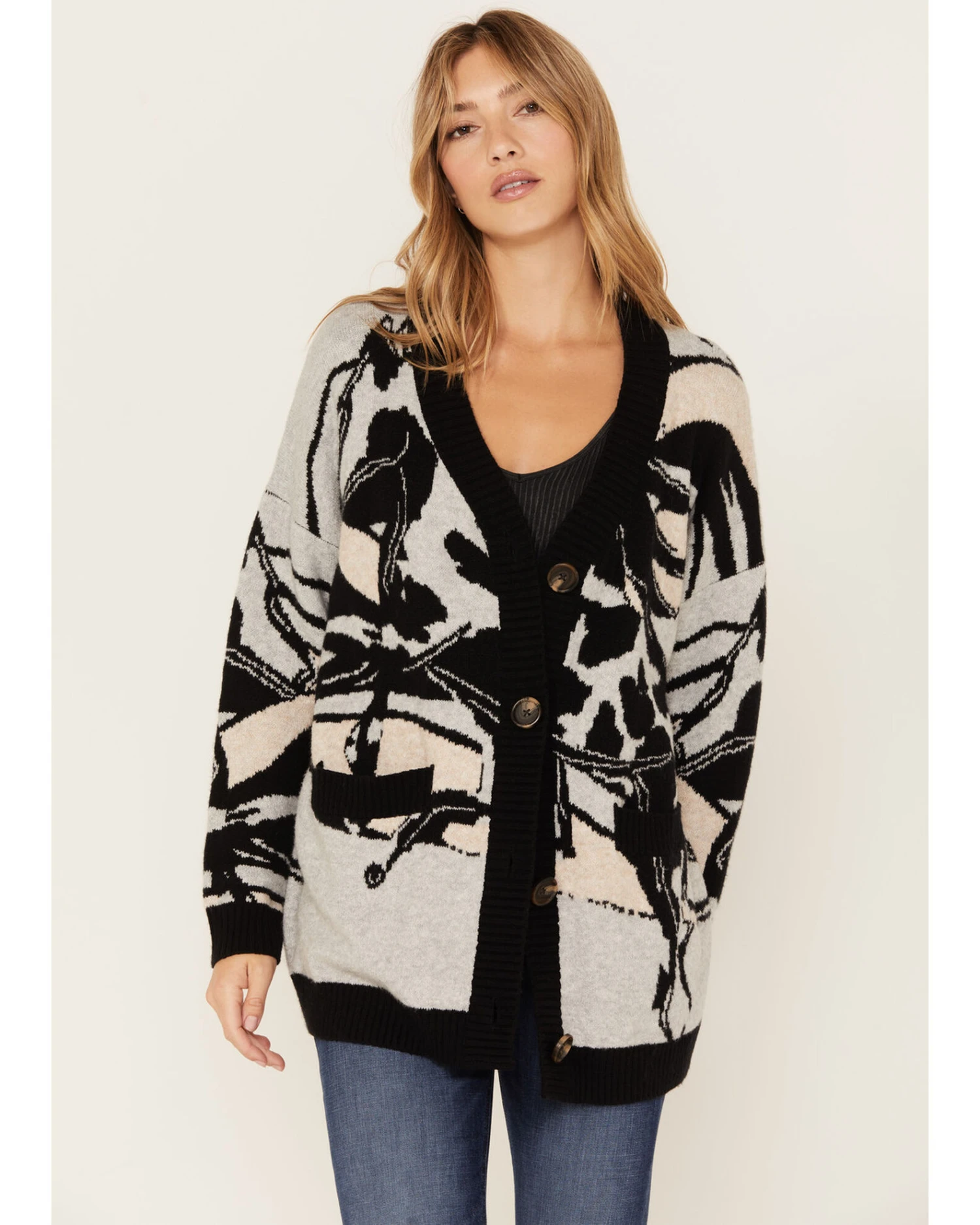 Idyllwind Women's Alice Floral Abstract Cardigan 4 Idyllwind Women's Alice Floral Abstract Cardigan - Image 2
