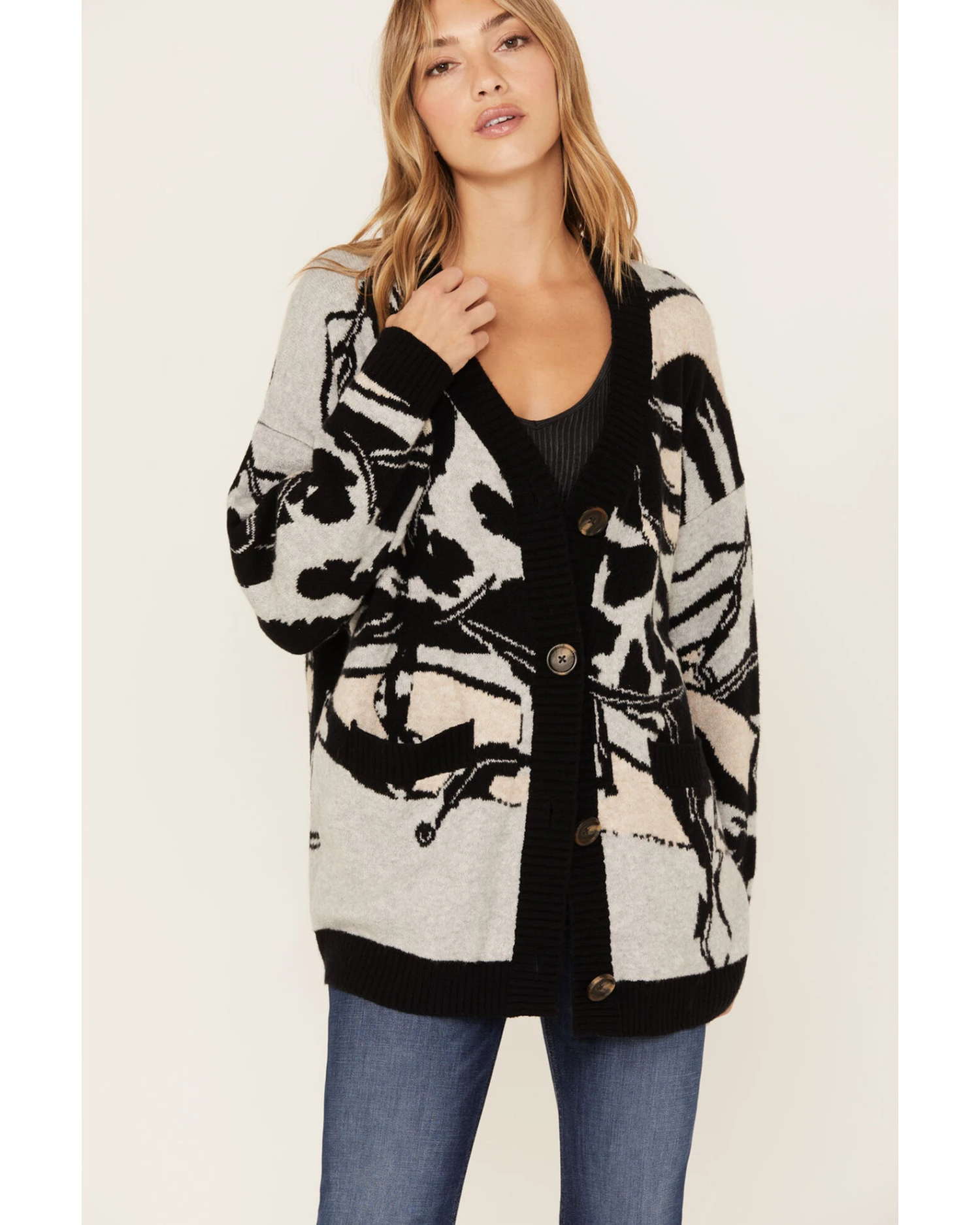 Idyllwind Women's Alice Floral Abstract Cardigan 6 Idyllwind Women's Alice Floral Abstract Cardigan - Image 4