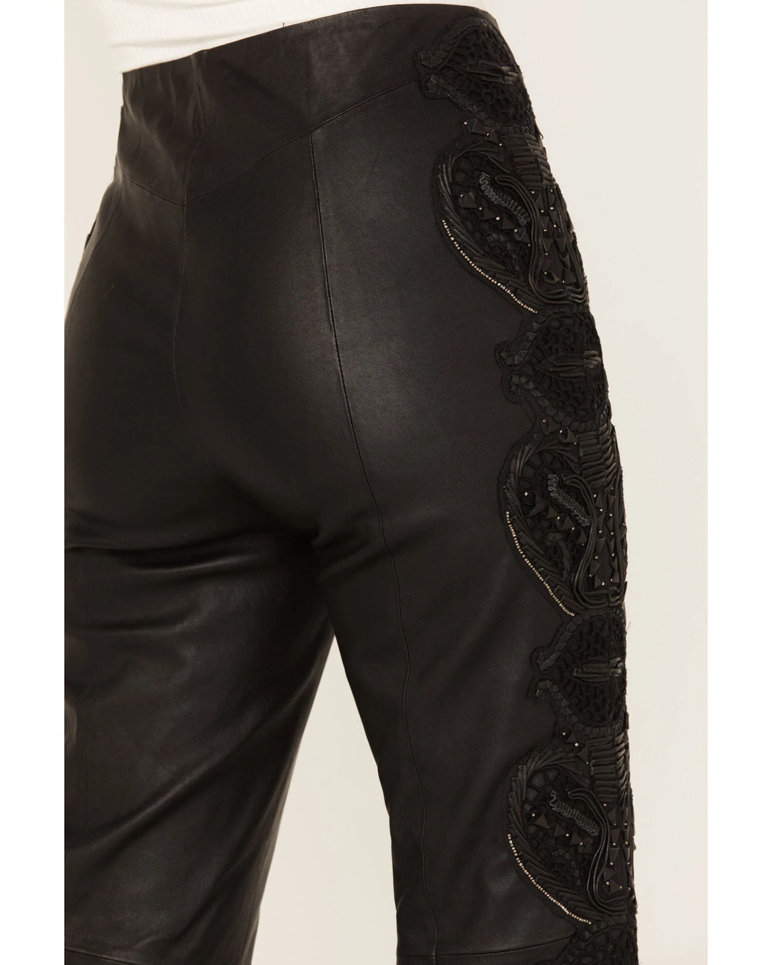 Wonderwest Women's Studded Leather Pant 6 Wonderwest Women's Studded Leather Pant - Image 4