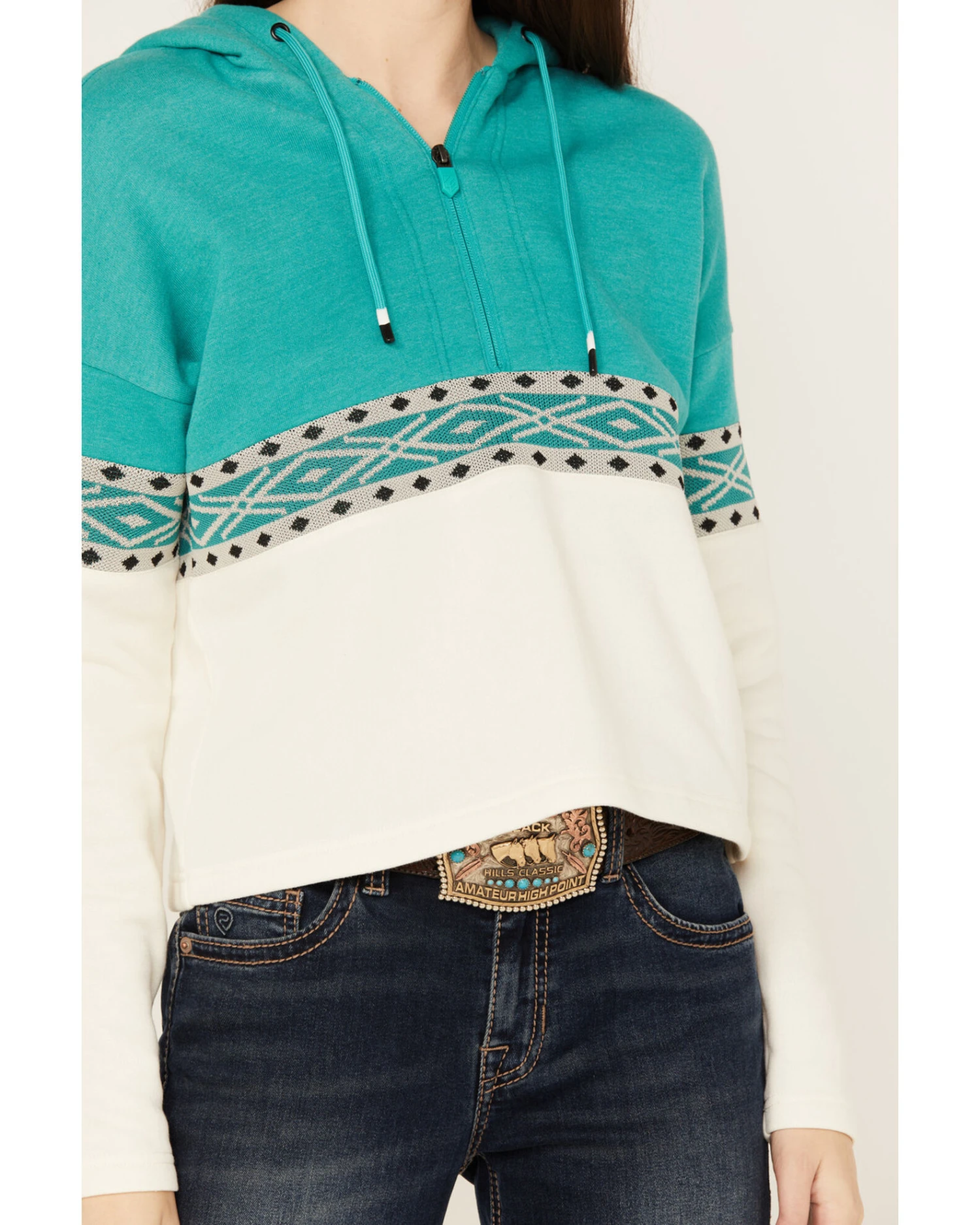 RANK 45 Women's Half Zip Hooded Pullover 4 RANK 45 Women's Half Zip Hooded Pullover - Image 2