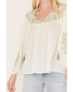 Cleo + Wolf Women's Embroidered Long Sleeve Blouse 9 Cleo + Wolf Women's Embroidered Long Sleeve Blouse -Ariat Store 2000382879 100 P3