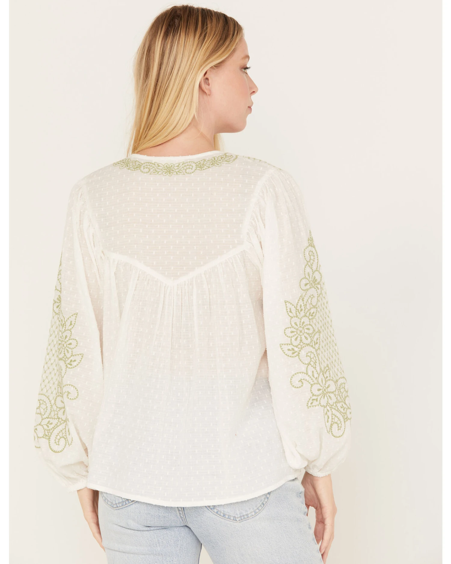 Cleo + Wolf Women's Embroidered Long Sleeve Blouse 3 Cleo + Wolf Women's Embroidered Long Sleeve Blouse