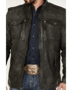 Moonshine Spirit Men's Leather Moto Jacket -Ariat Store 2000383134 001 P3