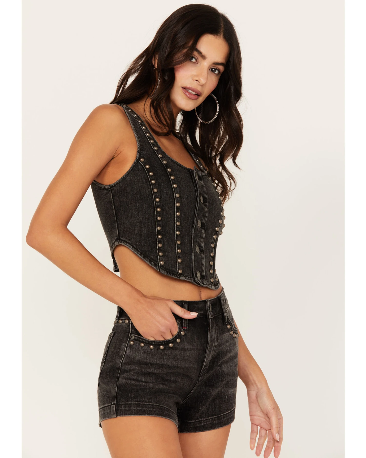 Idyllwind Women's Delrose Drive Studded Denim Vest 5 Idyllwind Women's Delrose Drive Studded Denim Vest - Image 3