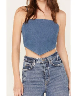 Wrangler Women's Dark Wash Denim Kassidy Bandana Top 8 Wrangler Women's Dark Wash Denim Kassidy Bandana Top -Ariat Store 2000383495 400 P3