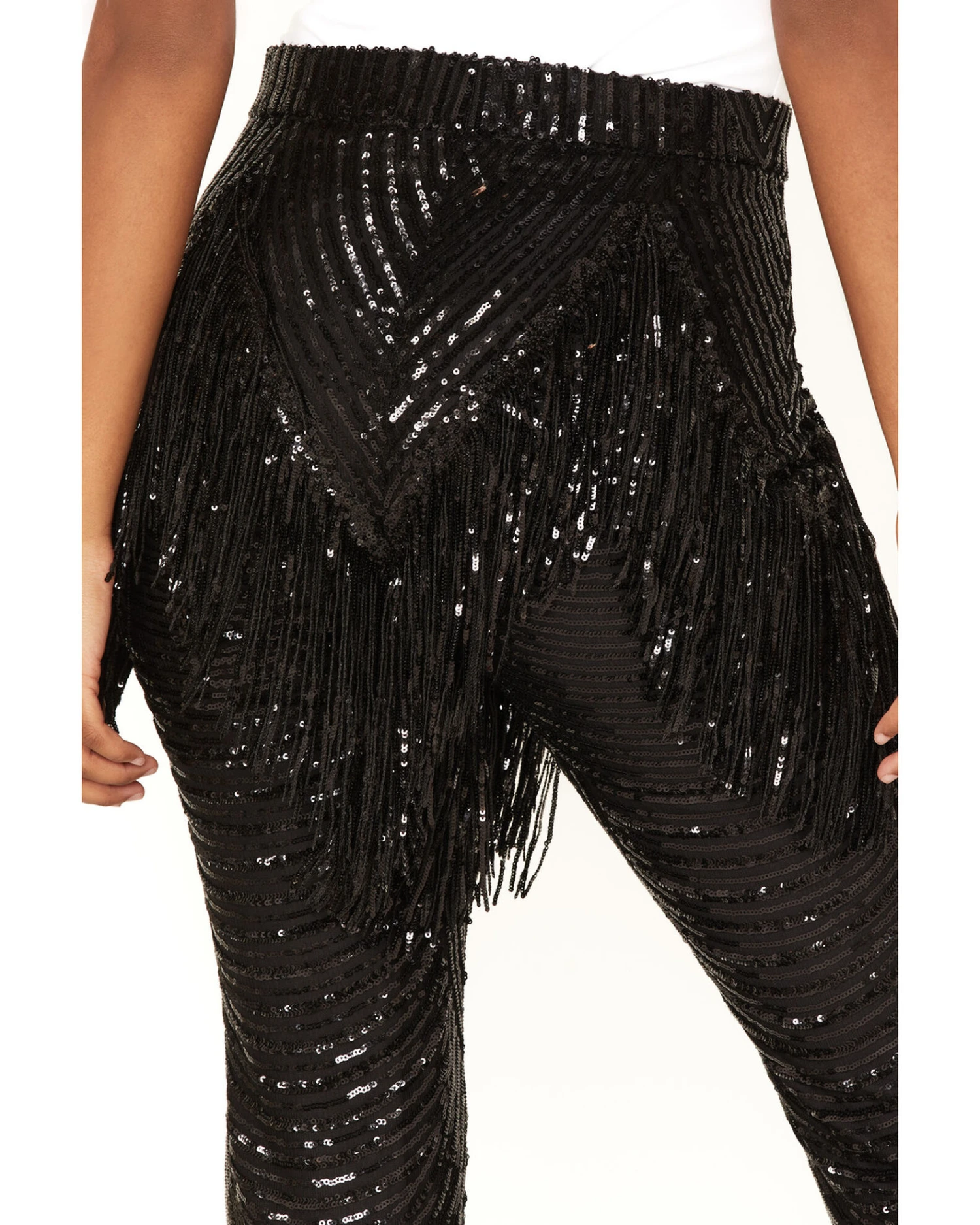 Any Old Iron Women's Beaded Fringe Flare Pants 6 Any Old Iron Women's Beaded Fringe Flare Pants - Image 4