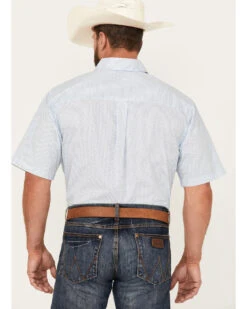George Strait By Wrangler Men's Geo Print Short Sleeve Button-Down Western Shirt - Tall -Ariat Store 2000384388 400 P4