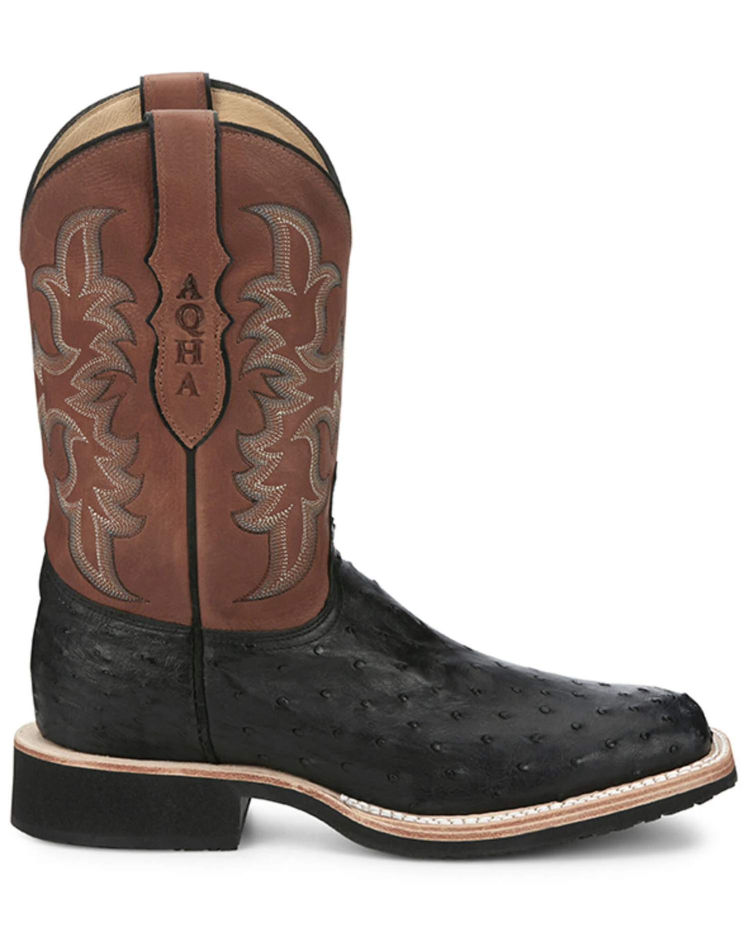 Justin Men's Drover Exotic Full Quill Ostrich Western Boots - Broad Square Toe 4 Justin Men's Drover Exotic Full Quill Ostrich Western Boots - Broad Square Toe - Image 2