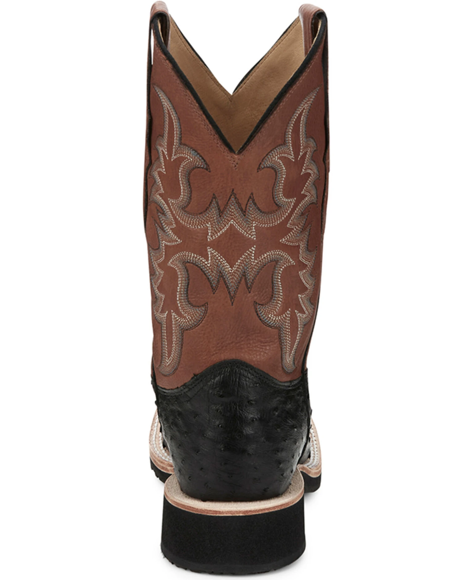 Justin Men's Drover Exotic Full Quill Ostrich Western Boots - Broad Square Toe 3 Justin Men's Drover Exotic Full Quill Ostrich Western Boots - Broad Square Toe