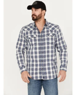 Moonshine Spirit Men's Rattler Plaid Print Long Sleeve Western Snap Shirt -Ariat Store 2000386083 410 P1