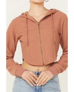 Cleo + Wolf Women's Corset Cropped Hoodie -Ariat Store 2000386443 281 P3