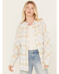 Cleo + Wolf Women's Oversized Plaid Print Button Up 8 Cleo + Wolf Women's Oversized Plaid Print Button Up -Ariat Store 2000386559 110 P2