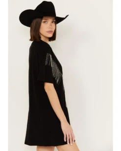 Rock & Roll Denim Women's Metal Fringe Short Sleeve Mini Dress -Ariat Store 2000387603 001 P2