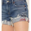 Lucky Brand Women's Medium Wash Seeing Stars Low Rise Distressed Shorts -Ariat Store 2000388110 414 P2