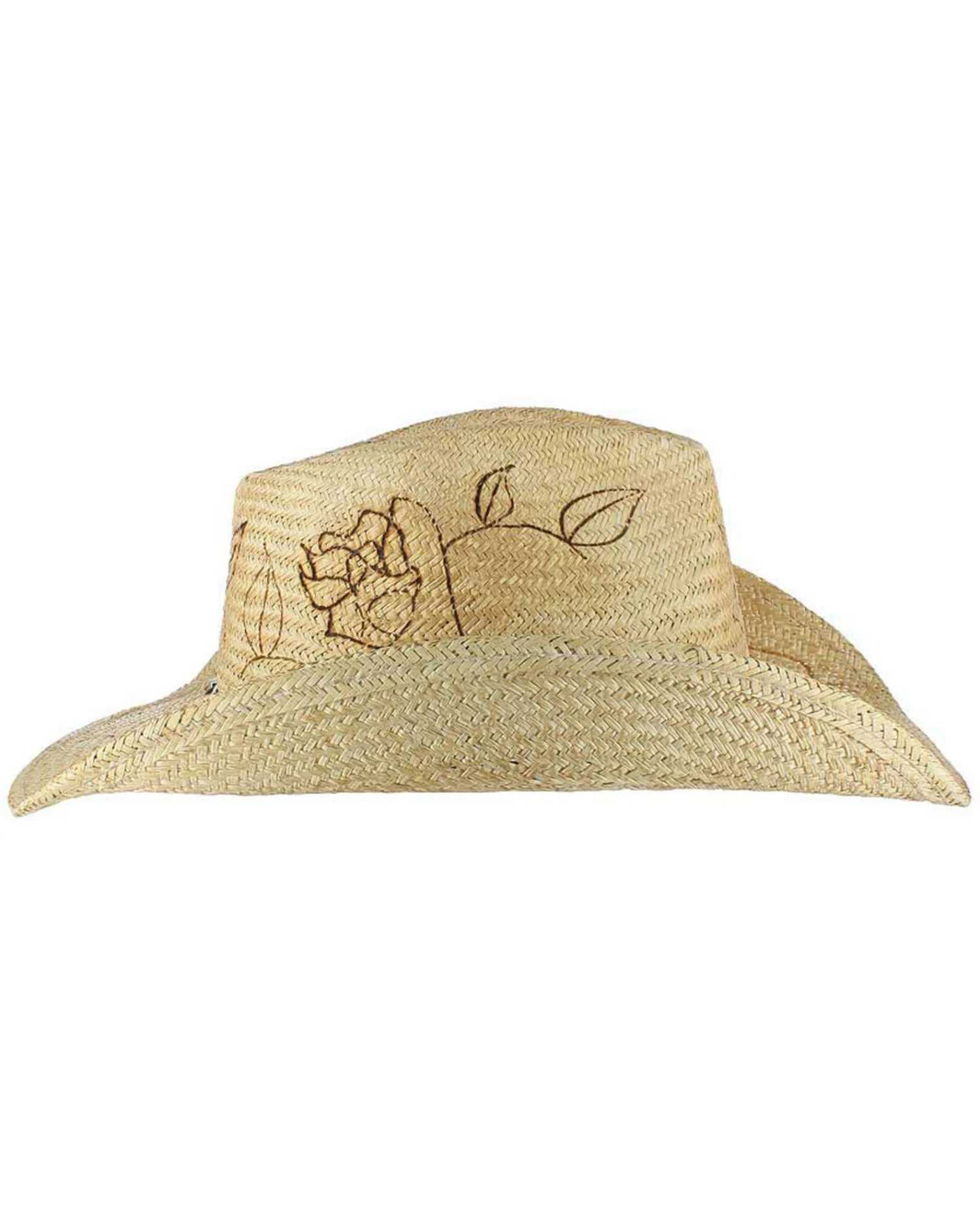 Shyanne Women's Floral Branded Straw Hat 3 Shyanne Women's Floral Branded Straw Hat